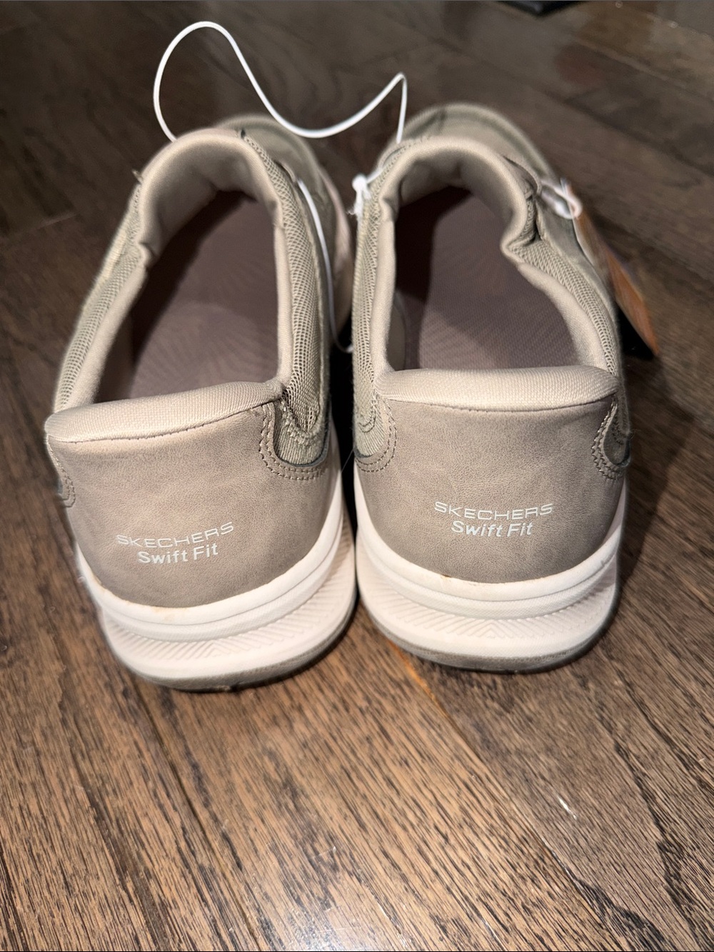 Skechers Hands Free Slip-ins Memory Foam Canvas Boat Shoes Taupe NWT size 10 - Picture 3 of 5
